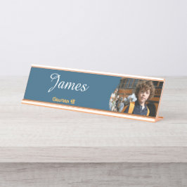Placa de Nome Personalizada para Mesa de Estudante