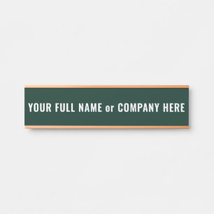 Placa de Nome Personalizada para Porta Modelo Cor
