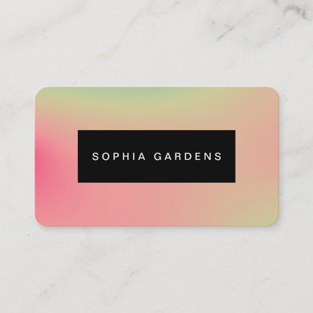 Placa de Nomes - Cartão de visita de Gradientes Su (Frente)
