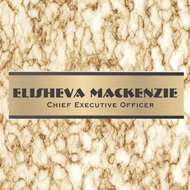 Placa de Nomes Dourados Faux de Sinal de Porta do  (Criador carregado)