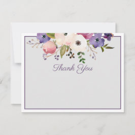 Placa de Nota de Agradecimento Floral Elegante