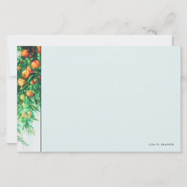 Placa de Nota de Cor d'Água da Ramificação de Árvo (Frente)