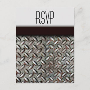 Placa de Nota RSVP Industrial Diamondplate
