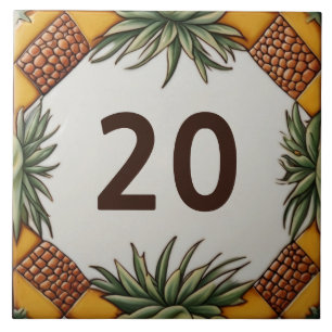 Placa de Número de Planta do Deserto do Abacaxi