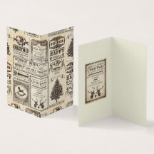 Placa de Palavras de natais vintages