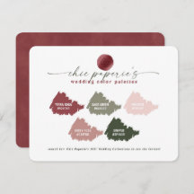 Placa de Paleta de Cores Cor Rosa e Verde Blush Bl