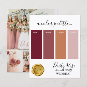 Placa de Paleta de Cores de Casamento Dusty Rosa 2