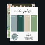 Placa de Paleta de Cores de Casamento Moss 2023<br><div class="desc">Placa de Paleta de Cores de Casamento Moss 2023</div>