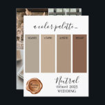 Placa de Paleta de Cores Neutrais de Casamento 202<br><div class="desc">Placa de Paleta de Cores Neutrais de Casamento 2023</div>