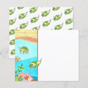 Placa de Papel de carta para o Oceano de Tartaruga