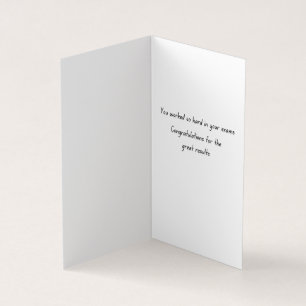 Placa de Parabéns de Resultados de Exame