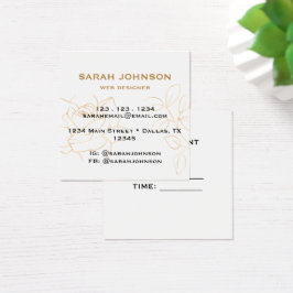 Placa de perfil Mínima de Rosa Dourada e Sair