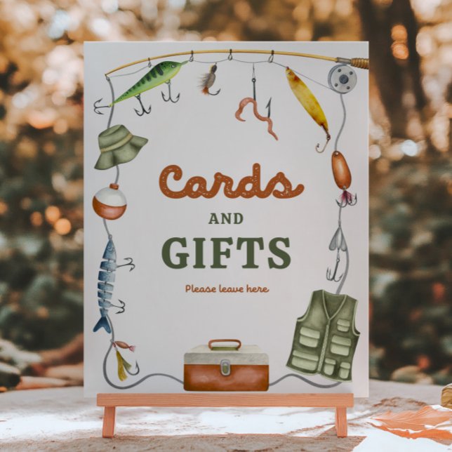 Placa de pesca e símbolo de presentes 8x10 polegad (Criador carregado)