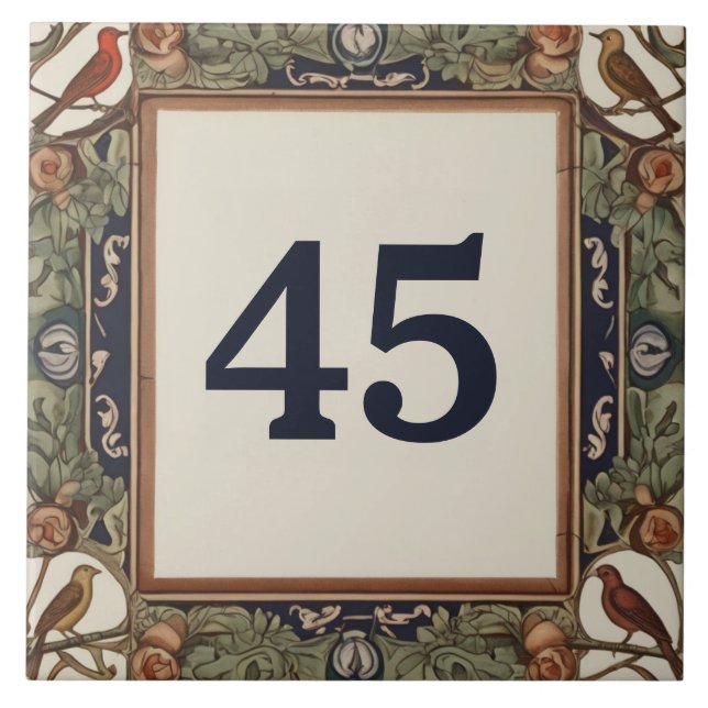 Placa de Placa de Número de Casa Personalizada do  (Frente)