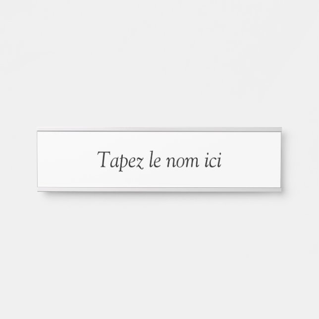 Placa De Porta A personnaliser (Frente)