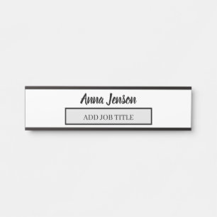 Placa De Porta Adicionar seu nome e cargo a esta Empresa