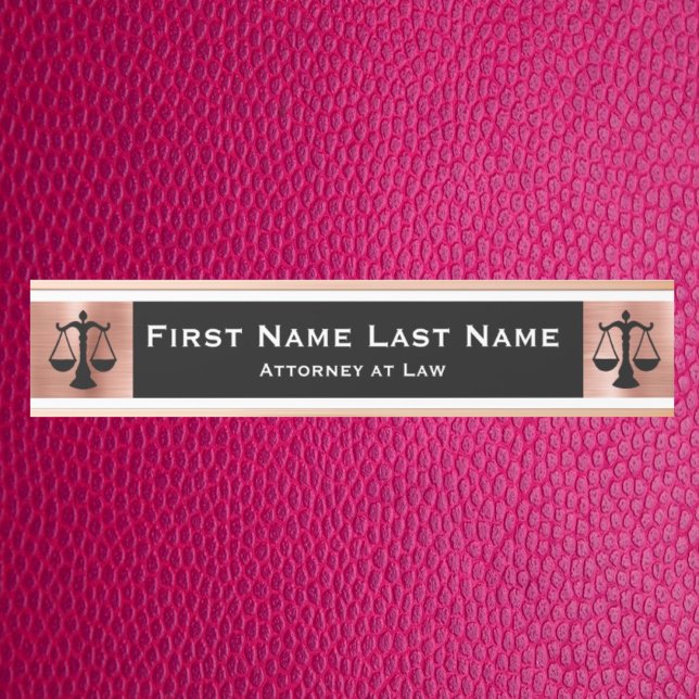 Placa De Porta Advogado Assina Rosa (Criador carregado)
