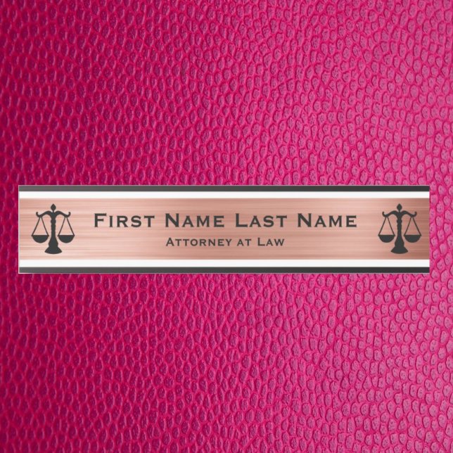 Placa De Porta Advogado Assina Rosa (Criador carregado)