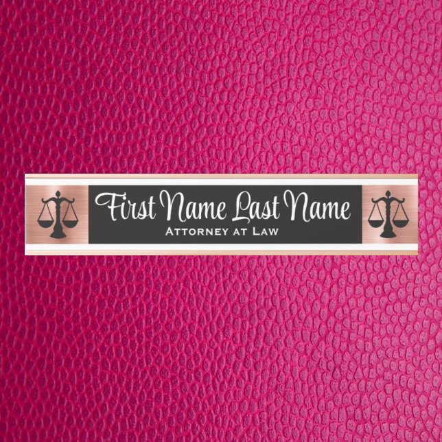 Placa De Porta Advogado Assina Rosa (Criador carregado)