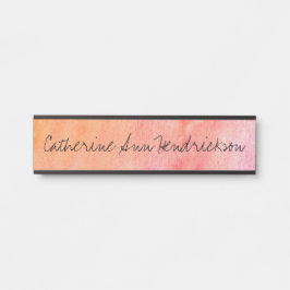 Placa De Porta Aguarela