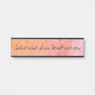 Placa De Porta Aguarela