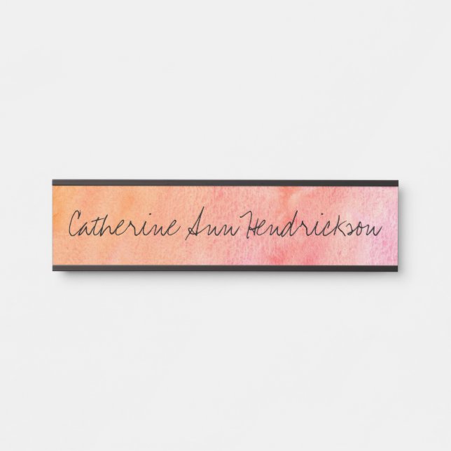 Placa De Porta Aguarela (Frente)