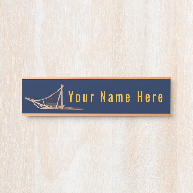 Placa De Porta Alaska Dog Sled Postal Carrier (Frente)