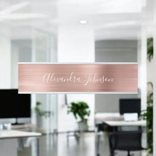 Placa De Porta Aumentou a folha Dourado   cora folha cor-de-rosa