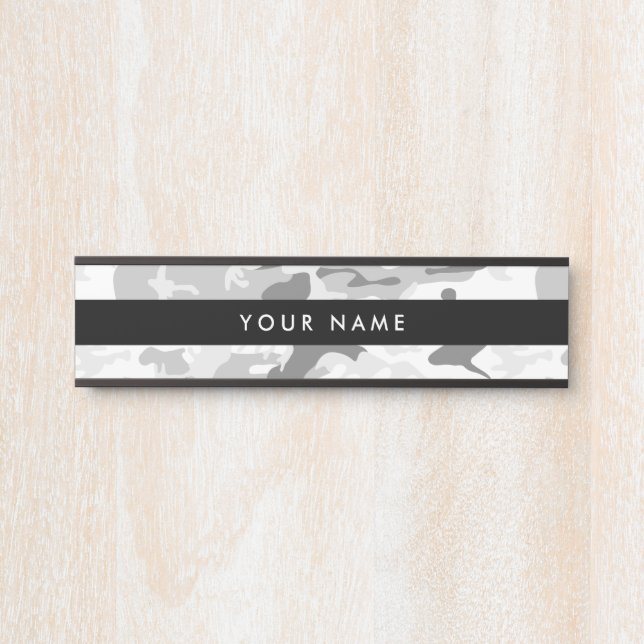 Placa De Porta Camuflagem de Cinzas de inverno, Militar, Exército (Frente)