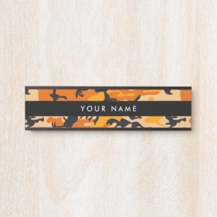 Placa De Porta Camuflagem Laranja, Camuflagem, Militar, Exército