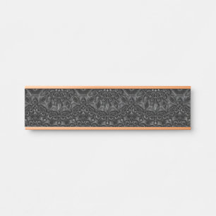 Placa De Porta Carbono Mandala - Sinal de Porta