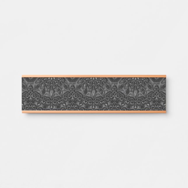 Placa De Porta Carbono Mandala - Sinal de Porta (Frente)