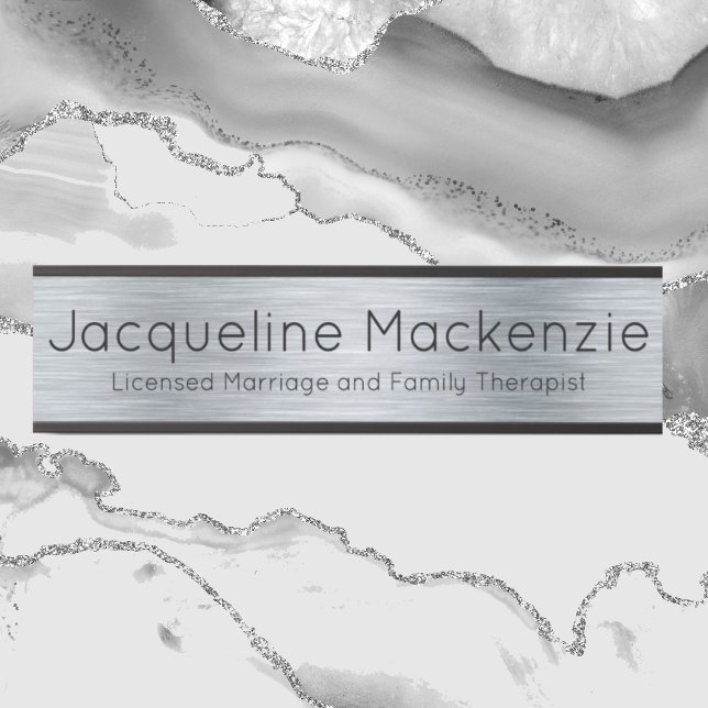 Placa De Porta Casamento Licenciado Silver e Terapista Familiar (Criador carregado)