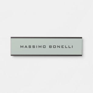 Placa De Porta Cinza Cinza Minimalista Simples Legível Moderno