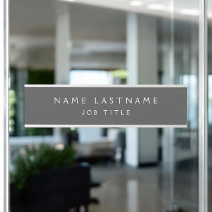 Placa De Porta Cinza White Modern Elegant Professional Classy