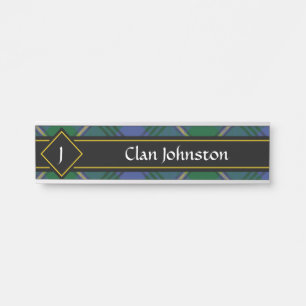 Placa De Porta Clan Johnston Tartan Door Sinal