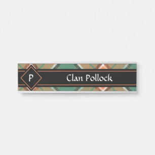 Placa De Porta Clan Pollock Tartan Door Sinal