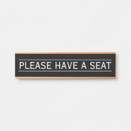 Placa De Porta Clássico e tradicional "POR FAVOR, SENTEM-SE"