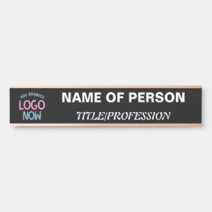 PLACA DE PORTA CLIENTE FASHIONÁVEL SIMPLES E LIMPO NEGRO