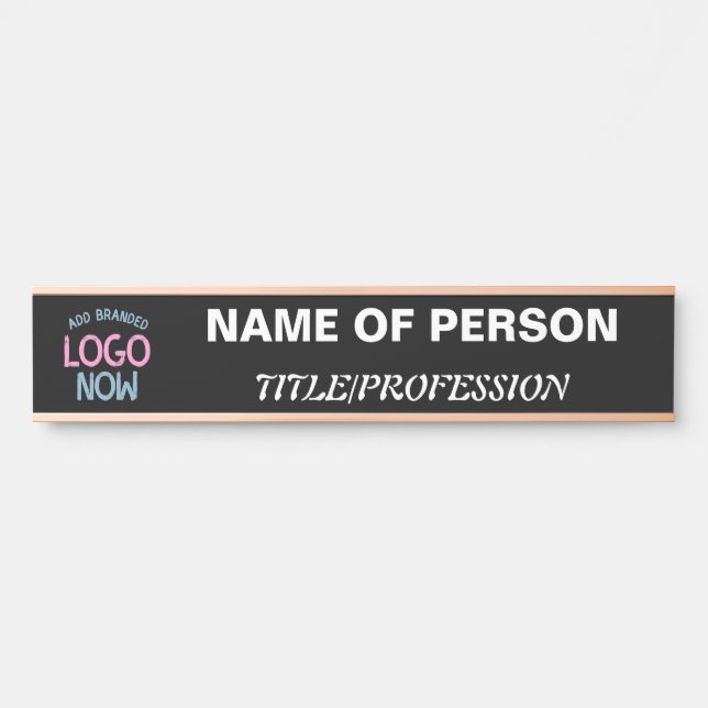 PLACA DE PORTA CLIENTE FASHIONÁVEL SIMPLES E LIMPO NEGRO (Frente)