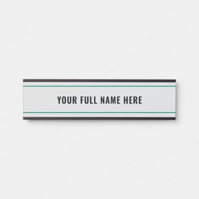 Placa de Porta com Nome Personalizado Exemplo Esco (Frente)