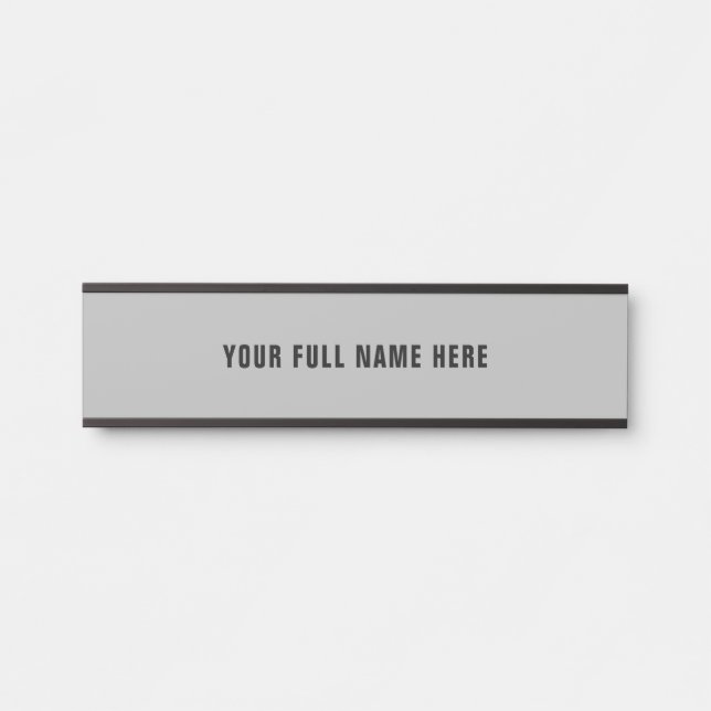Placa de Porta com Nome Personalizado Suas Cores e (Frente)