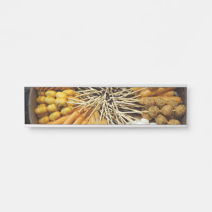 Placa De Porta comida de rua de um mercado asiático
