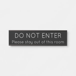 Placa De Porta Contemporâneo, elegante e "NÃO ENTRAR"