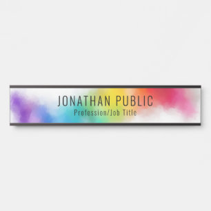 Placa De Porta Cor Vermelha Cor-de-rosa púrpura Amarelo Azul Ver