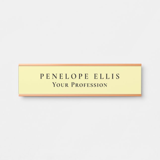 Placa De Porta Cream Color Unique Original Classical Professional (Frente)