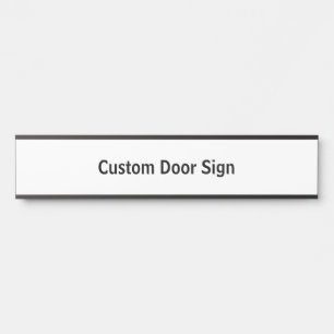 Placa De Porta Crie seu Long Black Personalizado