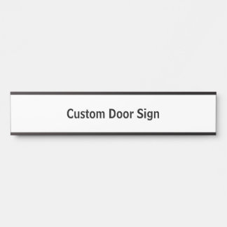 Placa De Porta Crie seu Long Black Personalizado
