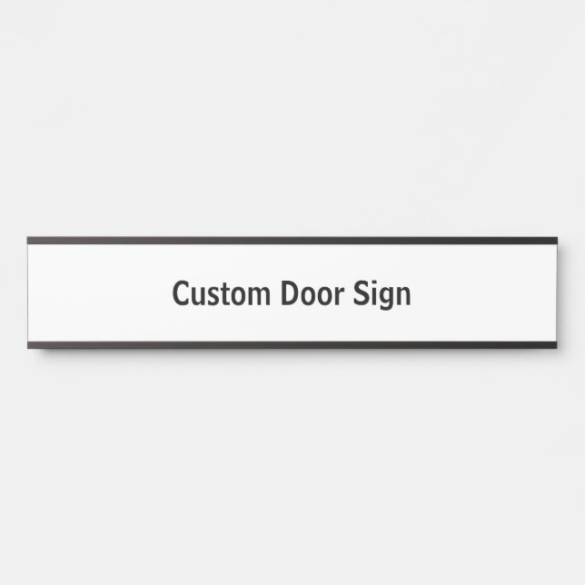 Placa De Porta Crie seu Long Black Personalizado (Frente)