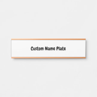 Placa De Porta Crie Seu Pingente de Ouro Rosa Personalizado